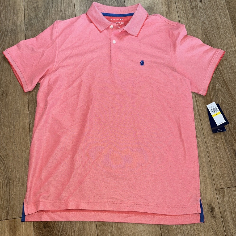 IZOD Men's Natural Stretch Advantage Performance Polo‎ Shirt Golf Medium New